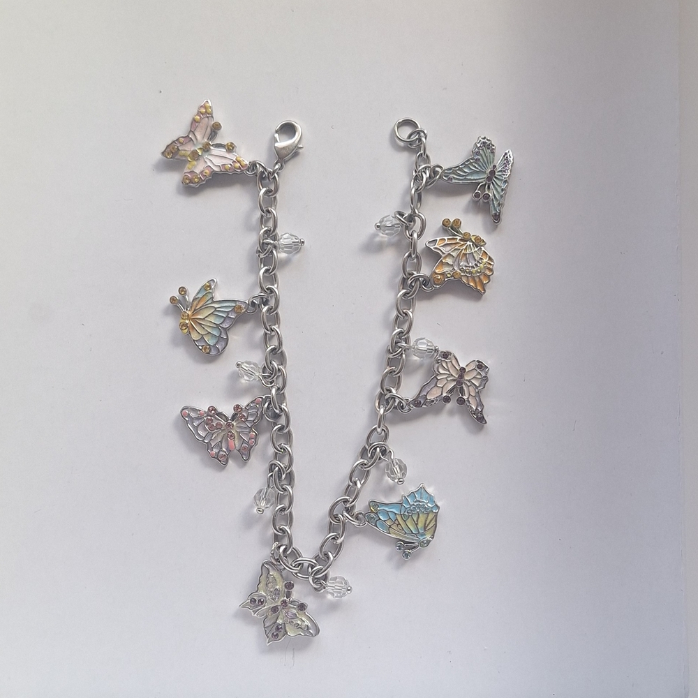 The Bradford Exchange Silver Butterfly Charm Bracelet